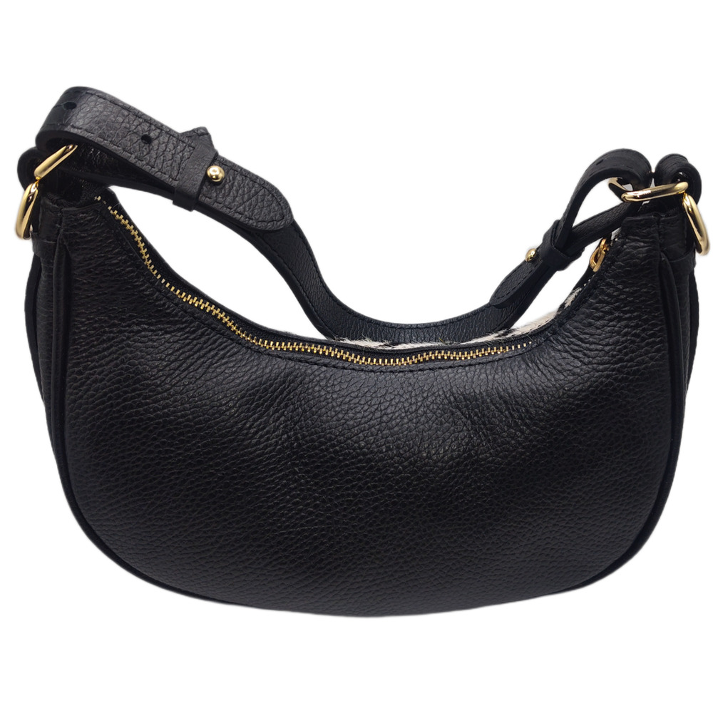 Charlie Leather Belluccina Black & White Zebra Print Small Shoulder Bag - NWT - Picture 3 of 15